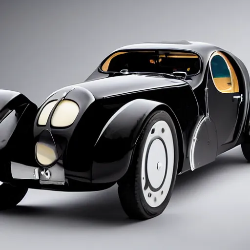 Image similar to a 2 0 2 5 bugatti type 5 7 sc atlantic concept, studio lighting