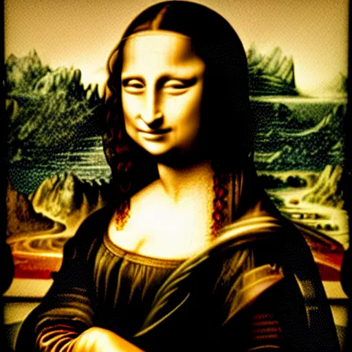 Image similar to the Mona lisa with the face of Lady Gaga