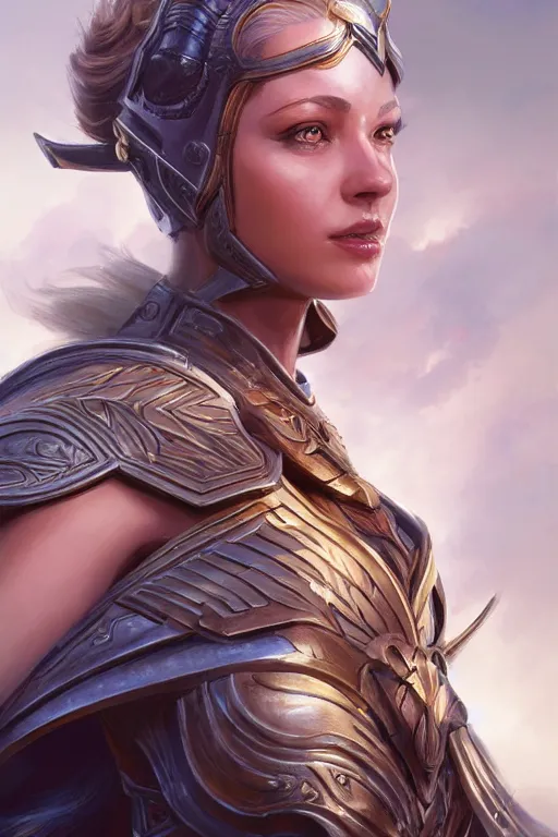 Image similar to amazon valkyrie athena, d & d, fantasy, portrait, highly detailed, headshot, digital painting, trending on artstation, concept art, sharp focus, illustration, art by artgerm and greg rutkowski and magali villeneuve