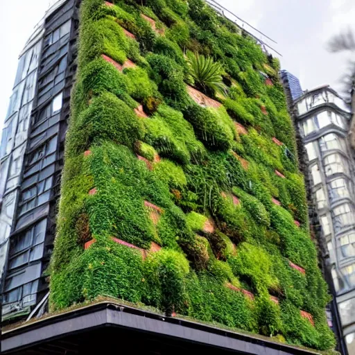 Image similar to the beehive, wellington covered in a living wall by patrick blanc