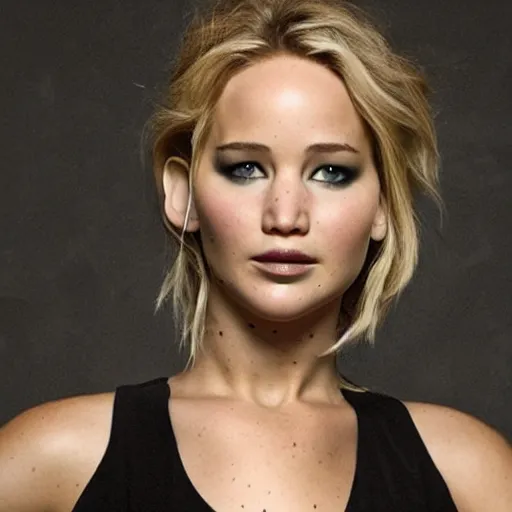 Prompt: jennifer lawrence as a man at age 5 5