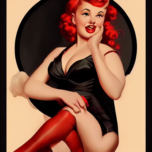 Image similar to an illustration in the style of gil elvgren and in the style of charlie bowater.