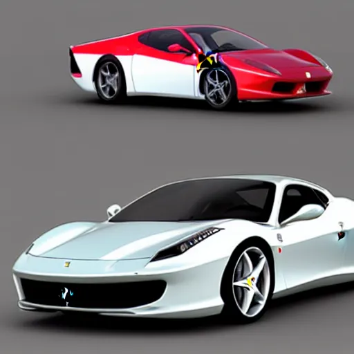 Image similar to Ferrari, 3 model, blender