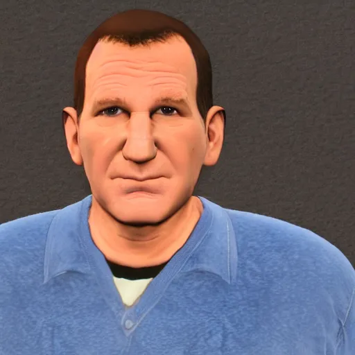 Prompt: Al Bundy from Married with Children in GTAV loading screen