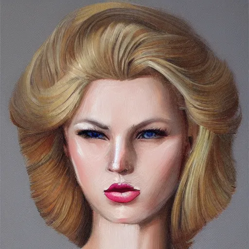 Image similar to portrait of a blonde femme fatale, highly detailed, by Glen Orbik, - H 896