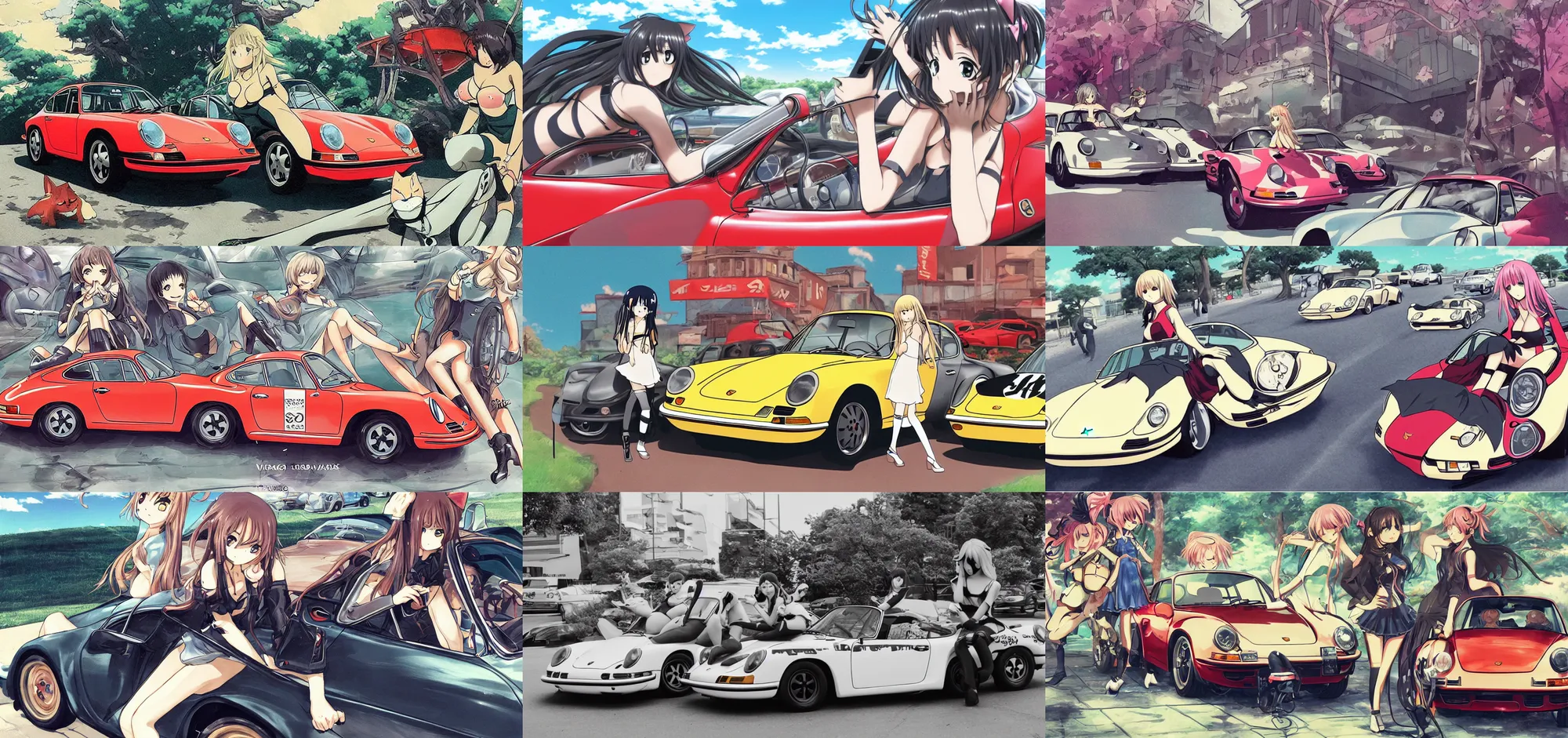 prompthunt: ikari shinji riding porsche car, full hd, 4 k anime wallaper
