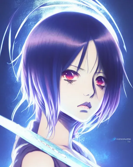 Prompt: portrait Anime as Danila-the-Demonslayer girl cute-fine-face, pretty face, realistic shaded Perfect face, fine details. Anime. runes on hands, mage blue smoke realistic shaded lighting by Ilya Kuvshinov katsuhiro otomo ghost-in-the-shell, magali villeneuve, artgerm, rutkowski, WLOP Jeremy Lipkin and Giuseppe Dangelico Pino and Michael Garmash and Rob Rey