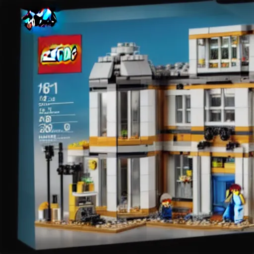 Prompt: lego set product photography fbi raid on a florida mansion