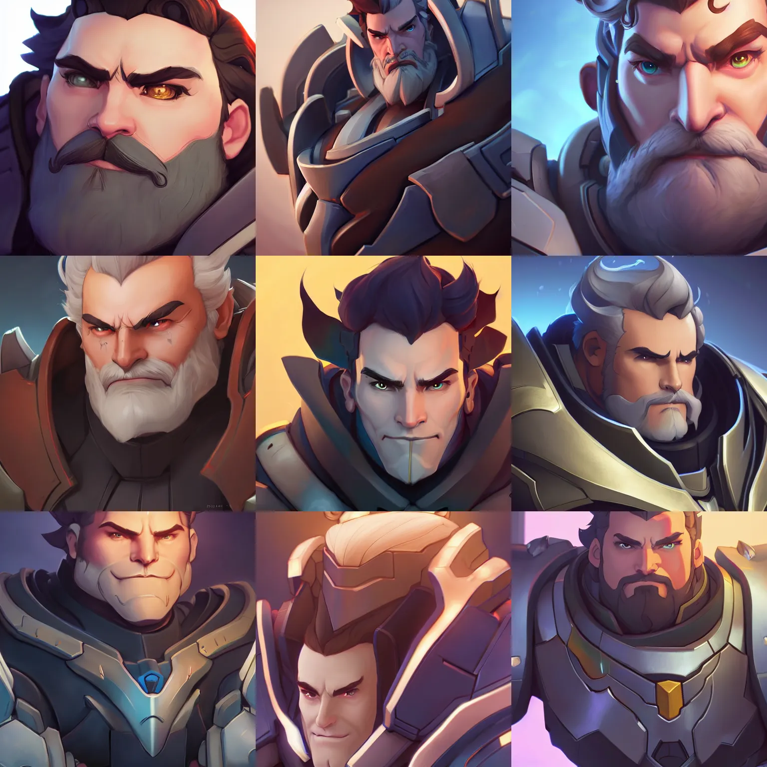 Prompt: a portrait of reinhardt from overwatch, closeup, art by lois van baarle and loish and ross tran and rossdraws and sam yang and samdoesarts and artgerm and saruei and disney, digital art, highly detailed, intricate, sharp focus, trending on artstation hq, deviantart, unreal engine 5, 4 k uhd image