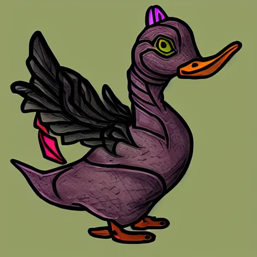 Prompt: duck dragon twitch emote