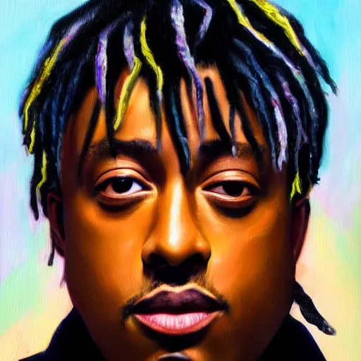 Prompt: juice wrld as a painting 4K detail