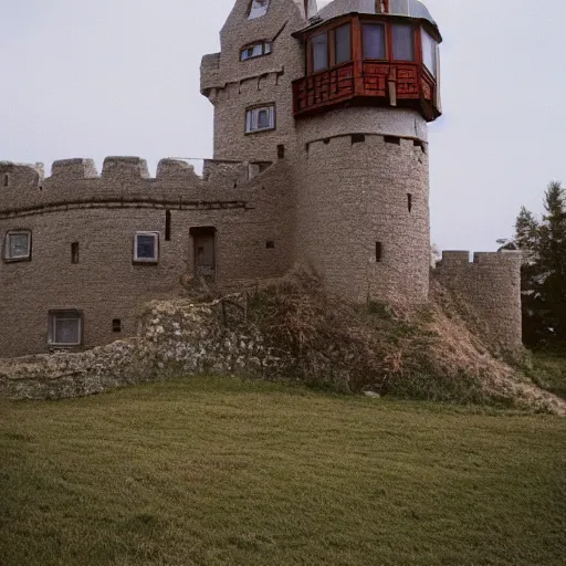 Image similar to Castle as a tiny home. Photographed with Leica Summilux-M 24 mm lens, ISO 100, f/8, Portra 400
