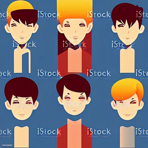 Image similar to 2 d character design, music group, vector art, digital art, portrait, 4 k, 8 k, sharp focus, smooth, illustration, concept art, pop band