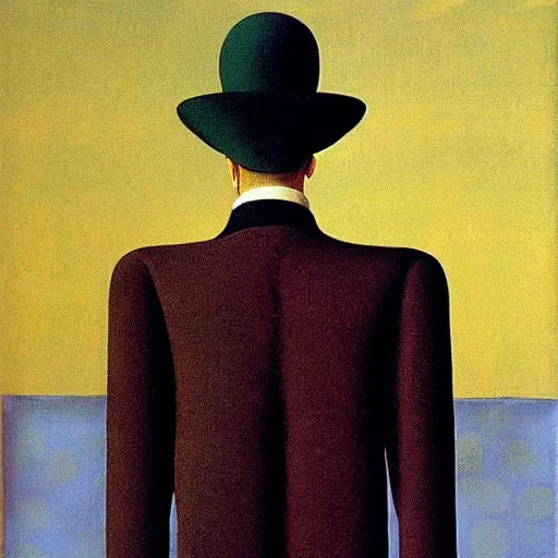 Prompt: The magician, By René Magritte