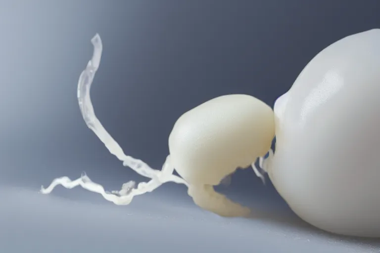 Prompt: a squishy white grub with big scary fangs and a lightbulb on its tail, high resolution film still, HDR color, 8k