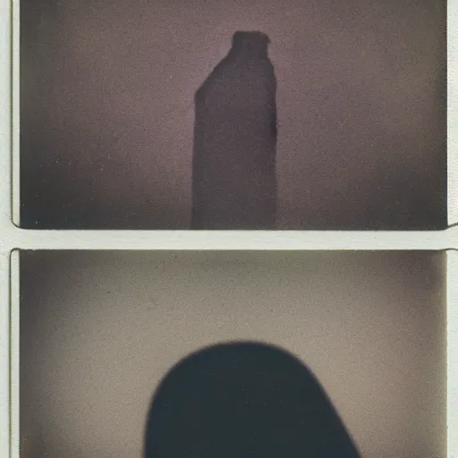 Prompt: polaroid of a lonely ghost, dream, distortion, dark