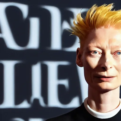 Prompt: Tilda Swinton as member of Faze Clan