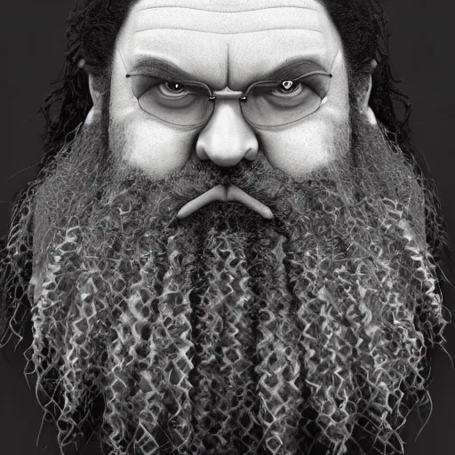 Prompt: Hagrid from Harry Potter, ultra realistic portrait of an anthropomorphic cactus with an large beard, muscular build, tough, highly detailed trending on artstation, photo, medieval, fantasy