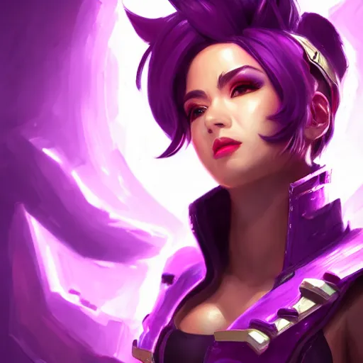 Image similar to portrait of Vi from League of Legends, by Fortiche Studio, by Riot Games, from Netflix's Arcane, trending on artstation,fine details, realistic shaded, fine-face, painted texture, pretty face