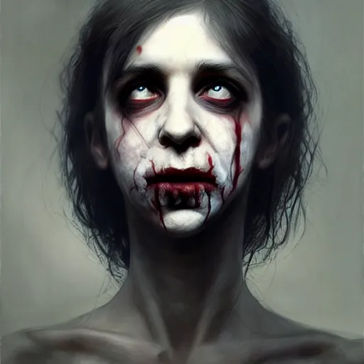 Prompt: young pj harvey as a zombie, 7 days to die zombie, realistic proportions, fine art, award winning, intricate, elegant, sharp focus, cinematic lighting, digital painting, 8 k concept art, art by brom, art by guweiz and z. w. gu, art by michael hussar, 8 k