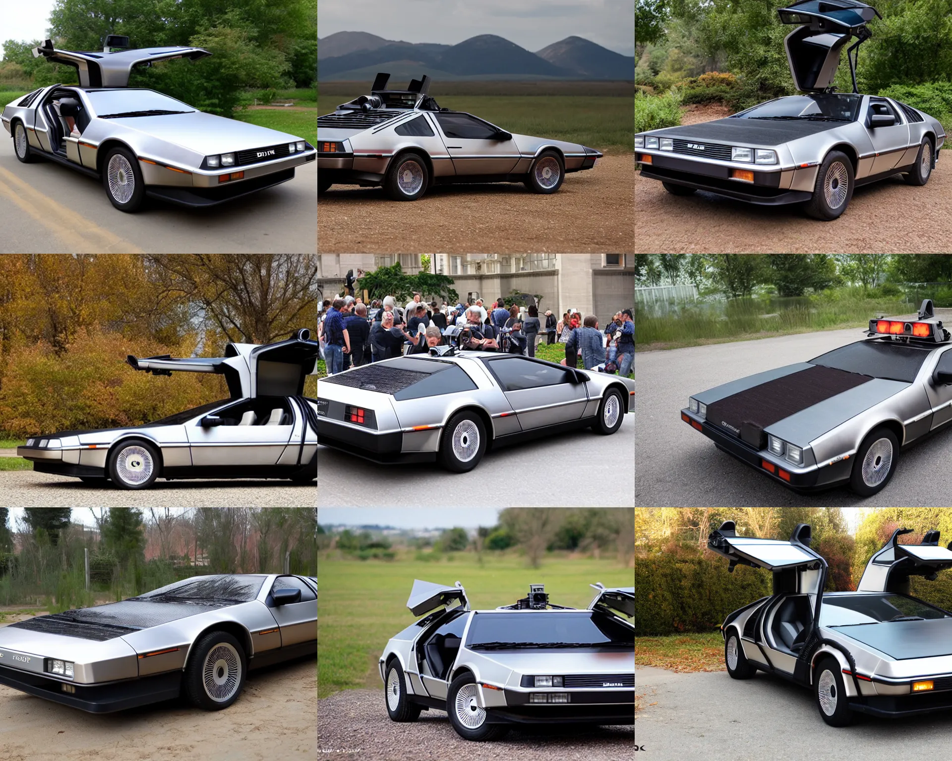 Image similar to new prototype delorean, dslr