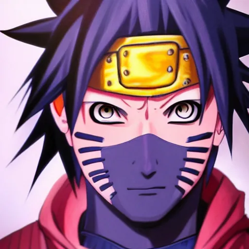 Prompt: ultra realistic portrait painting of a fusion of sasuke and naruto, art by masashi kishimoto, 4 k, naruto artstyle, cel shaded, highly detailed, epic lighting, full body