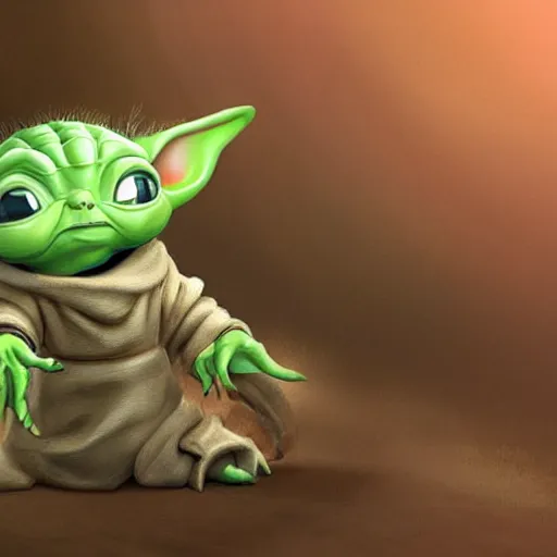 Baby Yoda Eats Fan Art