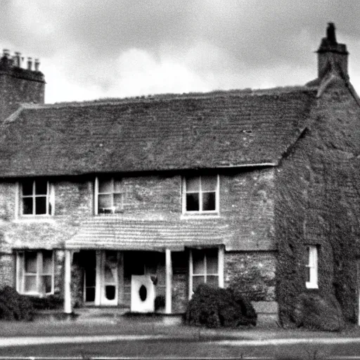 Image similar to house haunted by margaret thatcher, creepy found photograph