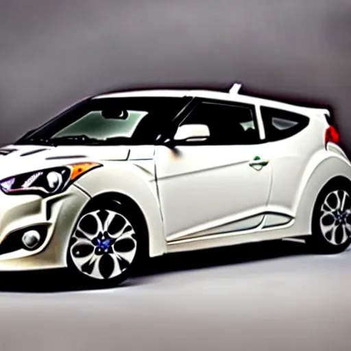 Prompt: a hyundai veloster made out of clay