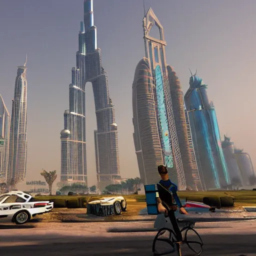 Image similar to gta : dubai, by bogna gawronska