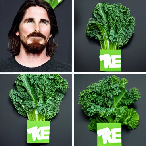 Image similar to christian bale as a kale