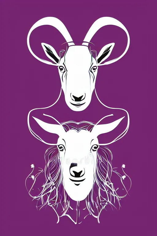 Image similar to mystic goat portrait vector illustration