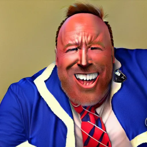 Image similar to Alex Jones as Dr Eggman in the Sonic movie