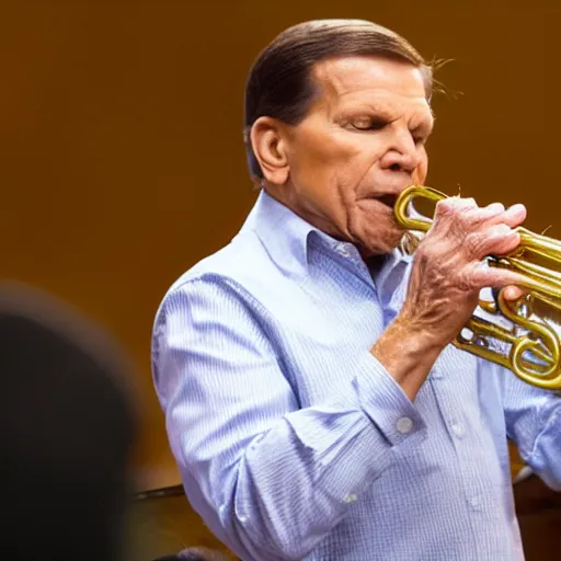 Image similar to kenneth copeland playing trumpet in church