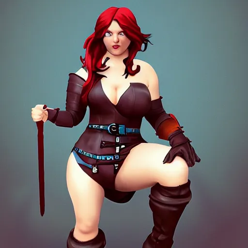 Image similar to curvy medieval rogue girl artstation