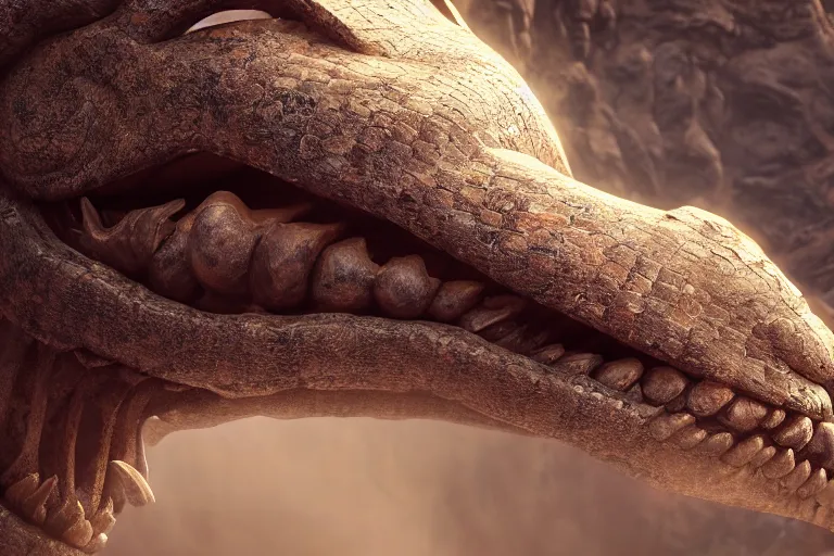 Prompt: cinematic closeup portrait of a colossal monster serpent in a sandstorm, detailed textures, dramatic lighting, unreal engine, cgsociety, artstation, 4k
