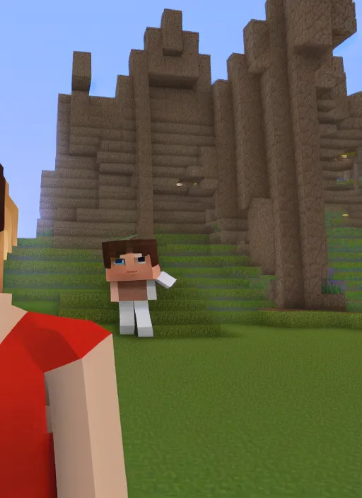 Image similar to emma watson as a player character in minecraft, detailed, rtx, 4 k resolution