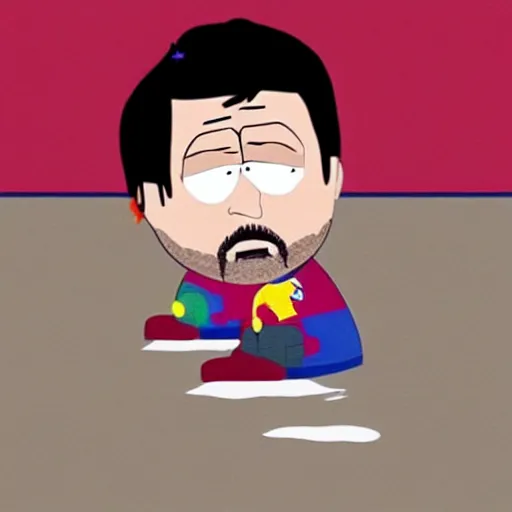 Image similar to xavi hernandez as a south park character