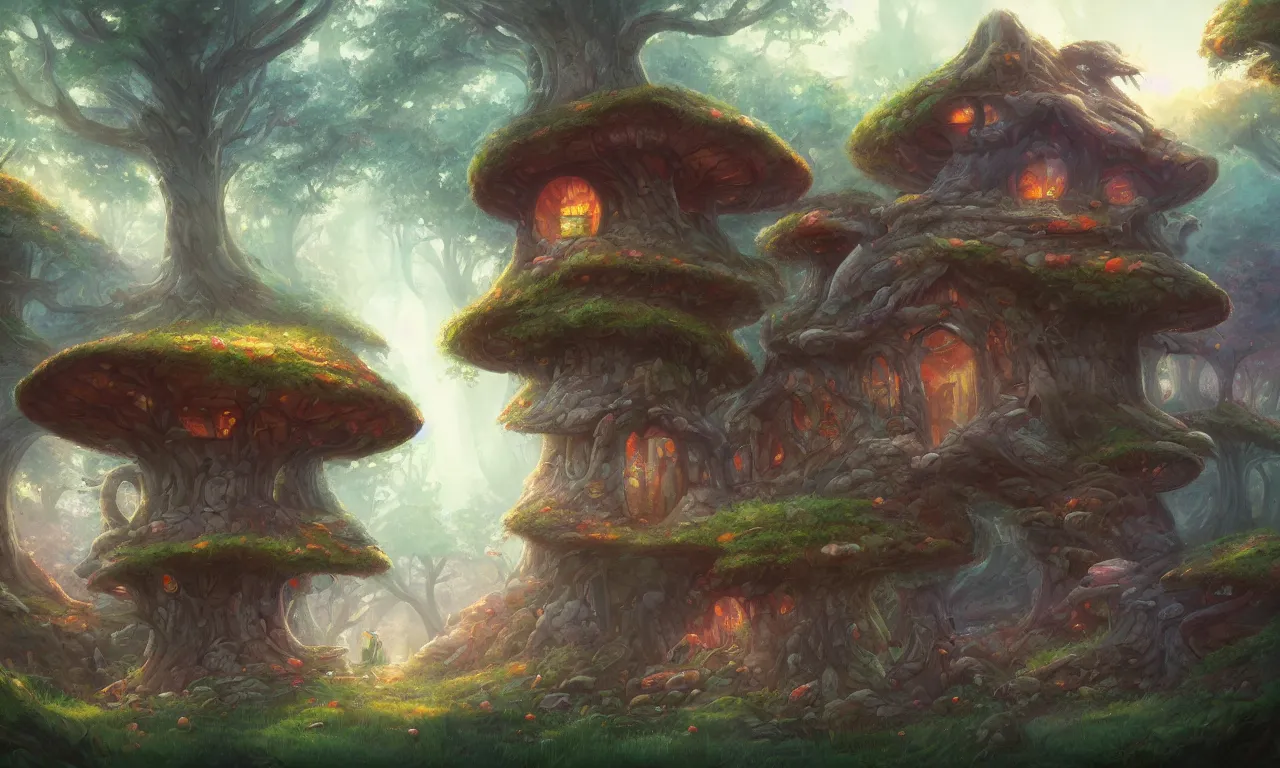 ArtStation - Mushroom Mountains - Duck Life 9 Environment Concept