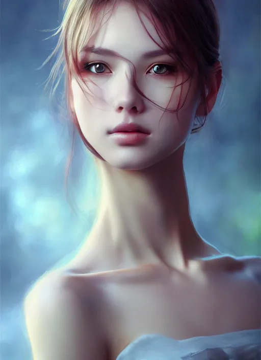 Prompt: photo of a gorgeous young woman in the style of stefan kostic, realistic, sharp focus, 8 k high definition, insanely detailed, intricate, elegant, art by yoshitako amano and stanley lau and artgerm