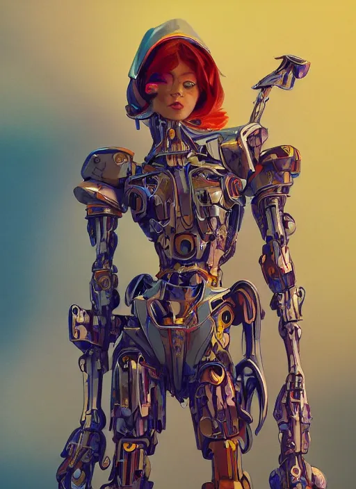 Image similar to an anthropomorphic beautiful mecha female wizard portrait holding a staff wearing colourful robe, fine art, award winning, intricate, elegant, sharp focus, octane render, hyperrealistic, cinematic lighting, highly detailed, digital painting, 8 k concept art, art by jamie hewlett and z. w. gu, masterpiece, trending on artstation, 8 k