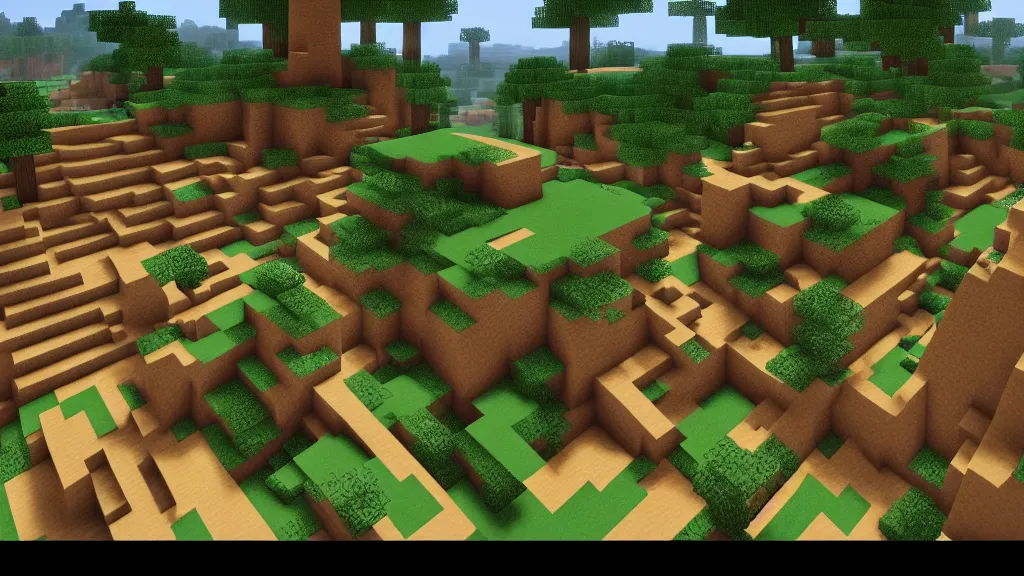 a red earth, minecraft style, Stable Diffusion