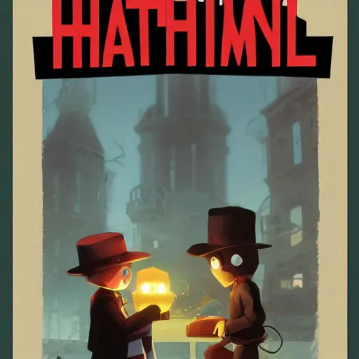 Prompt: a hat in time, vintage comic by greg rutkowski