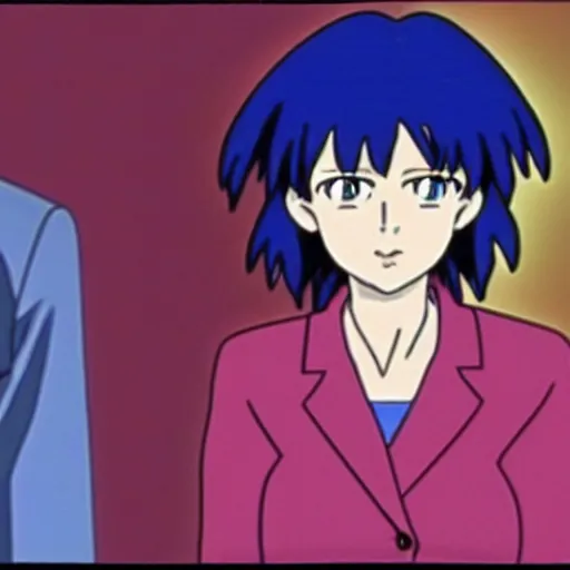 Image similar to theresa may cameo in neon genesis evangelion. theresa anime