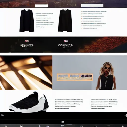 Prompt: screenshot from a futuristic stylish ecommerce website