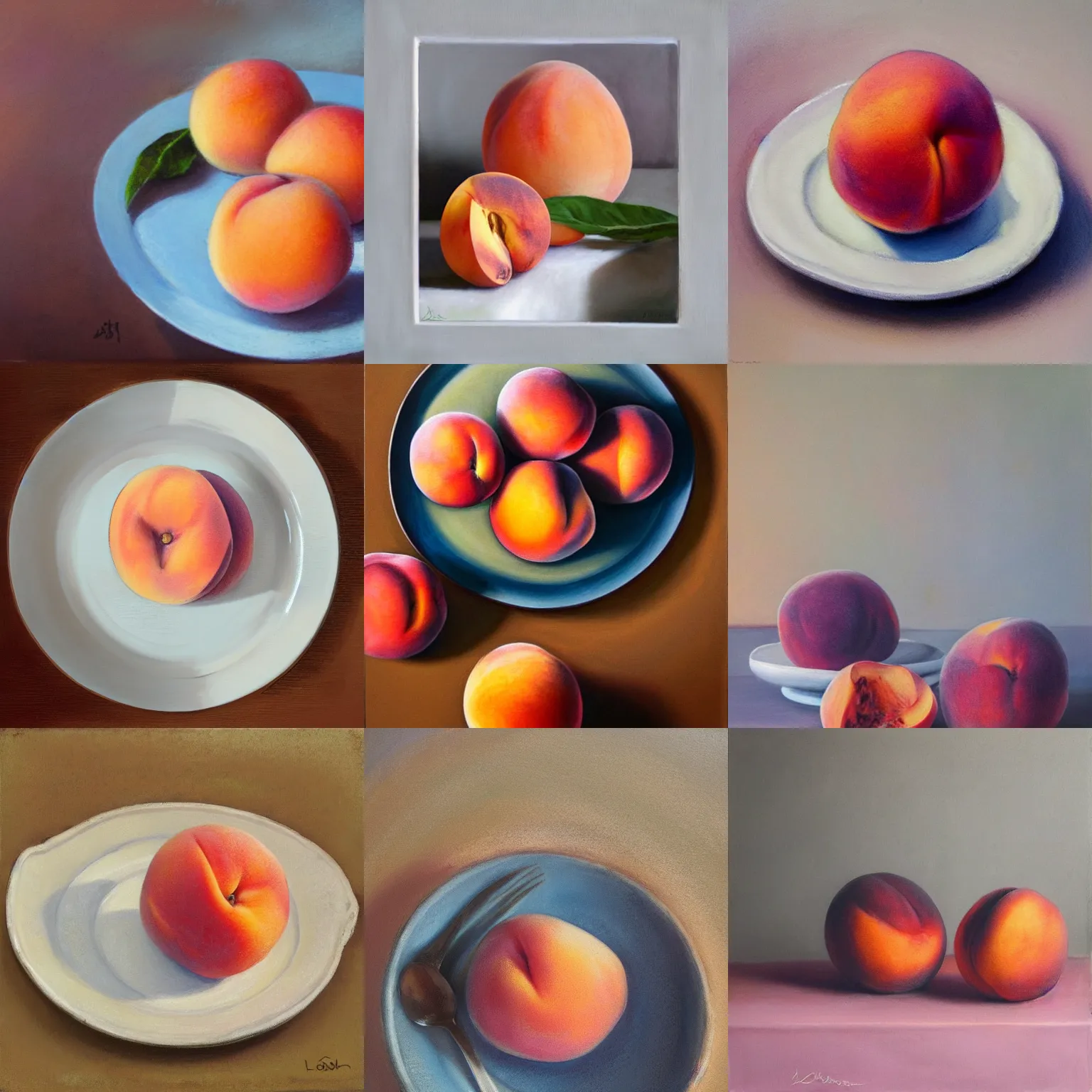 Prompt: a still life of a peach, painting by loish, pastel glaze, professional food photography
