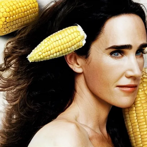 Image similar to jennifer connelly inside a piece of corn