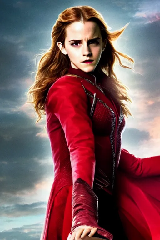 Image similar to Still of Emma Watson as Scarlett Witch