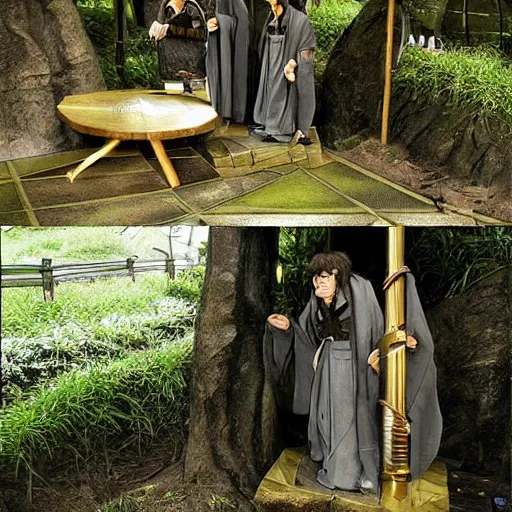 Image similar to lord of the rings shire set in modern day Tokyo