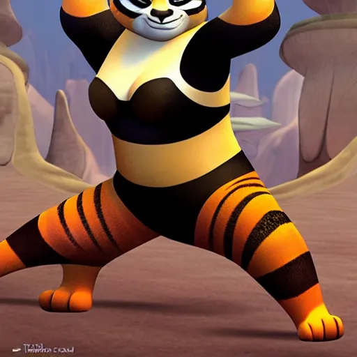 Image similar to master tigress from kung fu panda,
